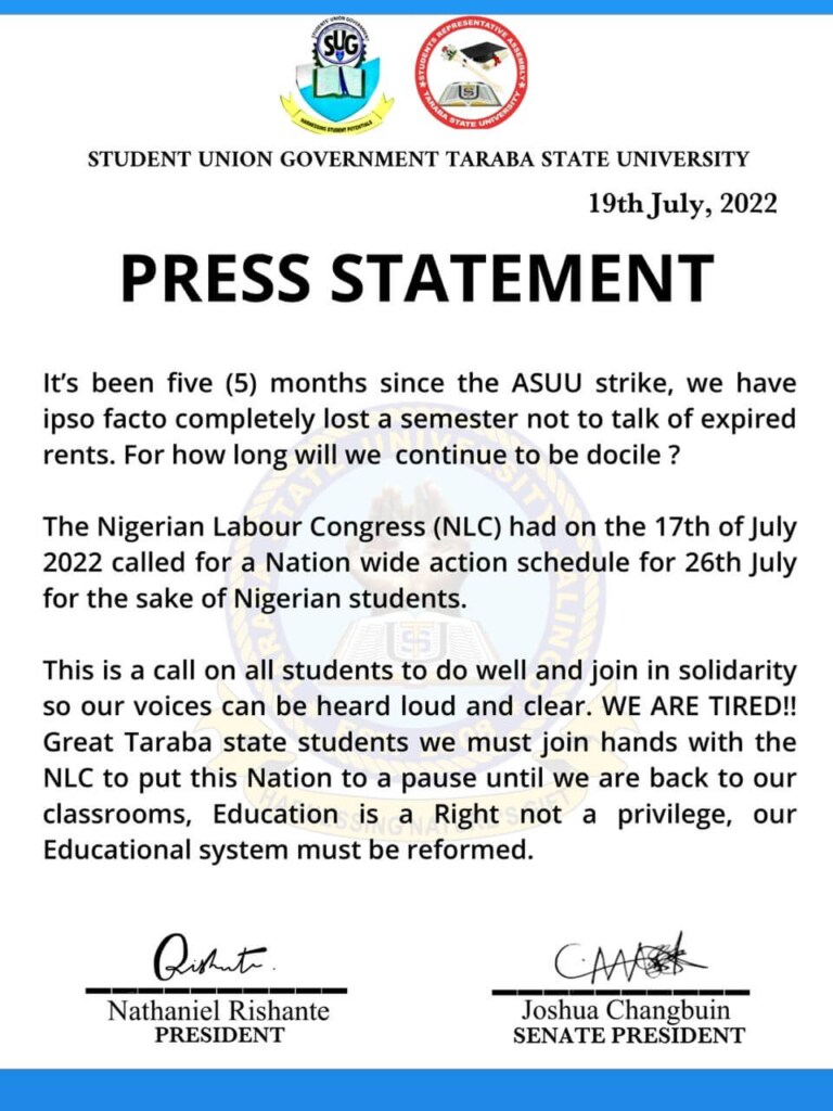 Universities mobilizes students for NLC protest