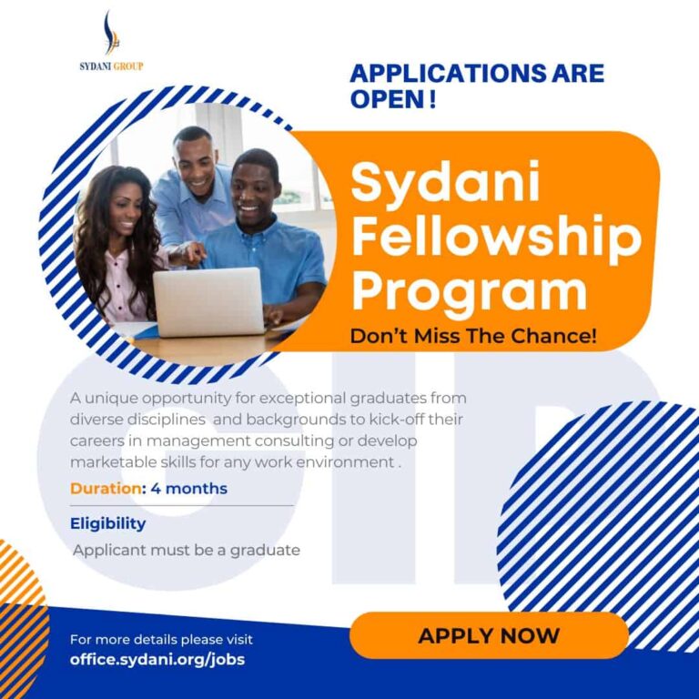 Sydani Group 2022 Graduate Fellowship Programme